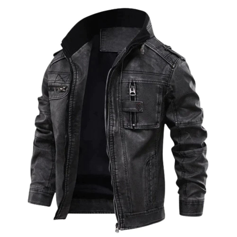 Lederjacke Biker Style - IdealeKleiden