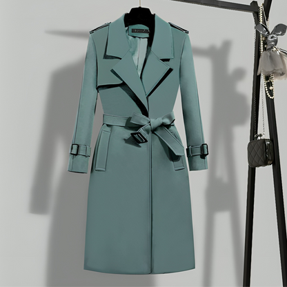Stilvoller Damen Trenchcoat Elegant Schwarz