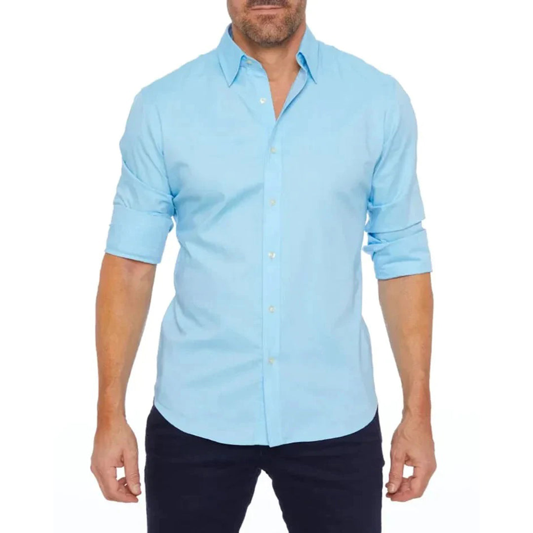 Herren Anzughemd Modern Knopfleiste
