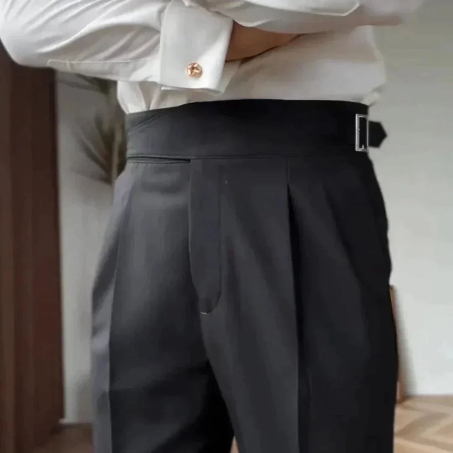Herren Anzughose Hohe Taille Elegant