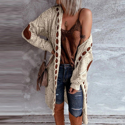 Stylische Strickjacke mit Kapuze Damen