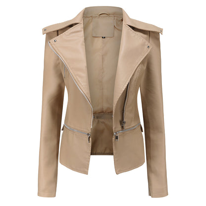 Modische Bikerjacke Damen Slim Fit