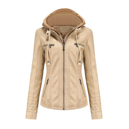 Herbst Lederjacke Trendy Damen Style