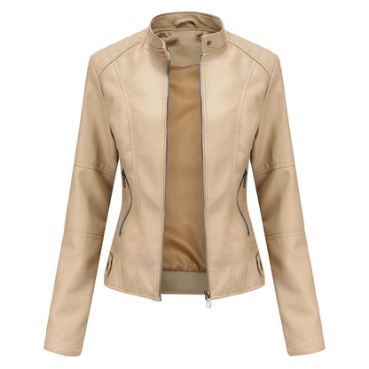 Stilvolle Damen Lederjacke Vintage Look