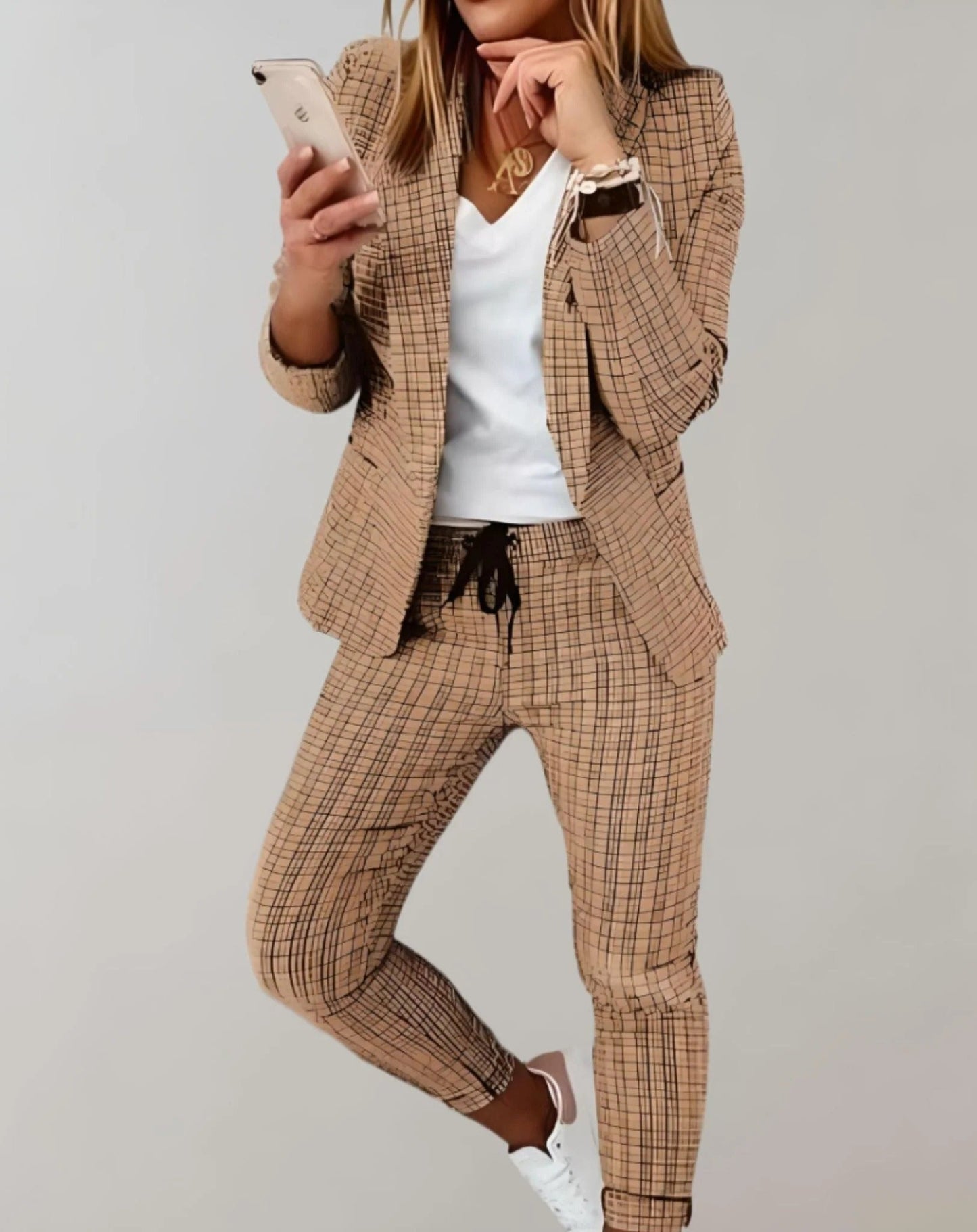 Damen Business-Anzug Elegant Röder Rot