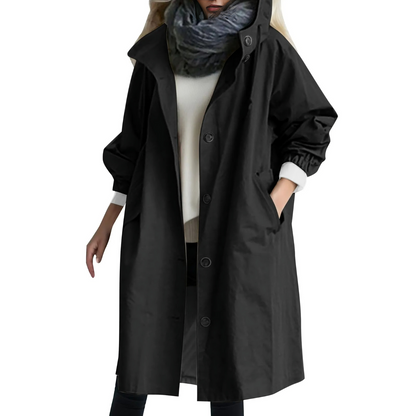Wasserdichtes Damen-Trenchcoat Mit Kapuze