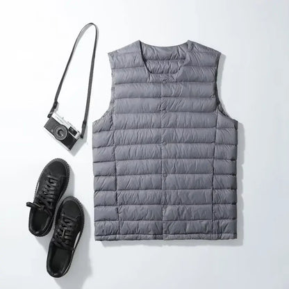 Herren Daunenweste Ärmellos Leicht & Warm Winter - IdealeKleiden