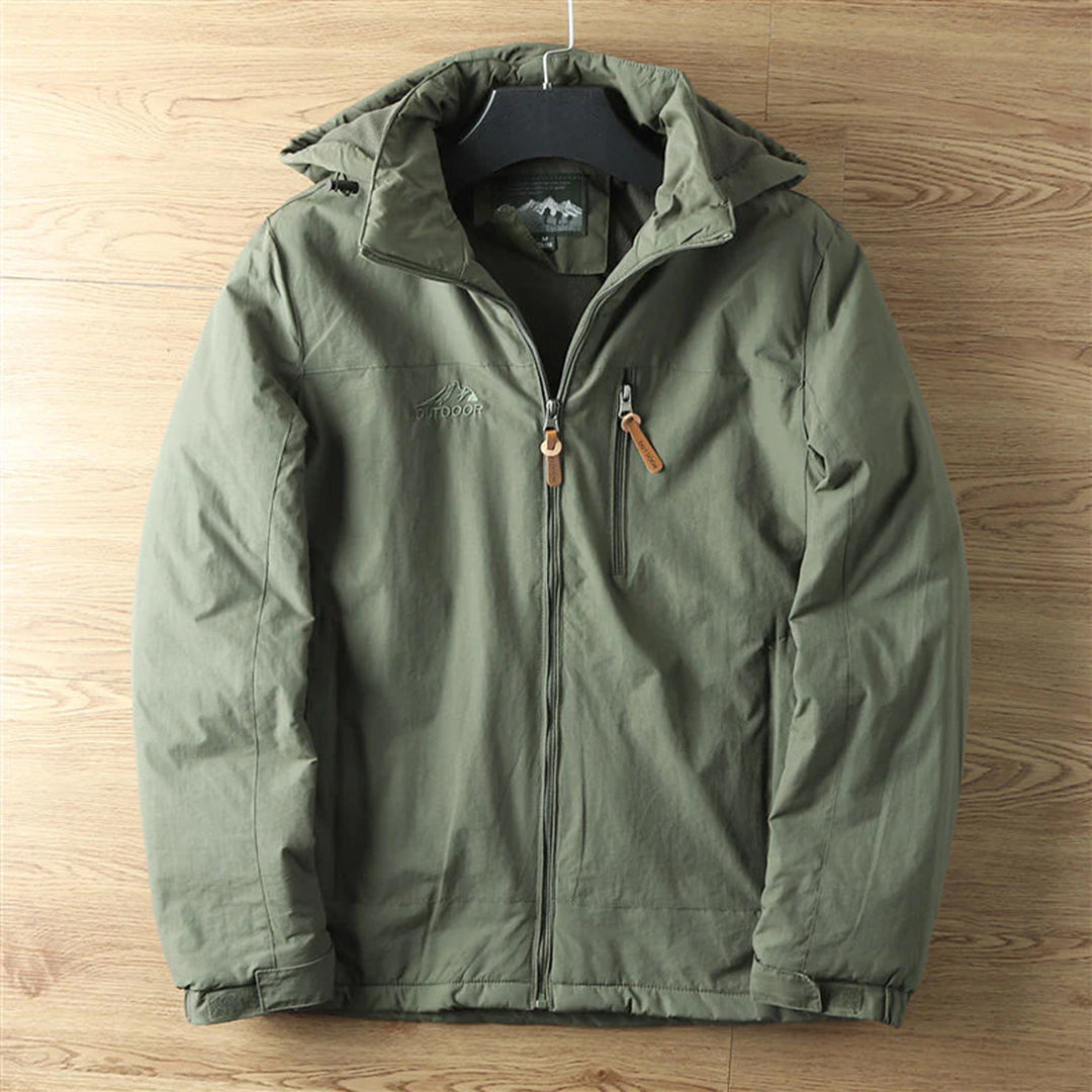Praktische Outdoorjacke Wasserabweisend Fleece Kapuze