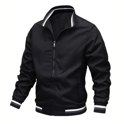 Herren Windbreaker Stehkragen Jacke