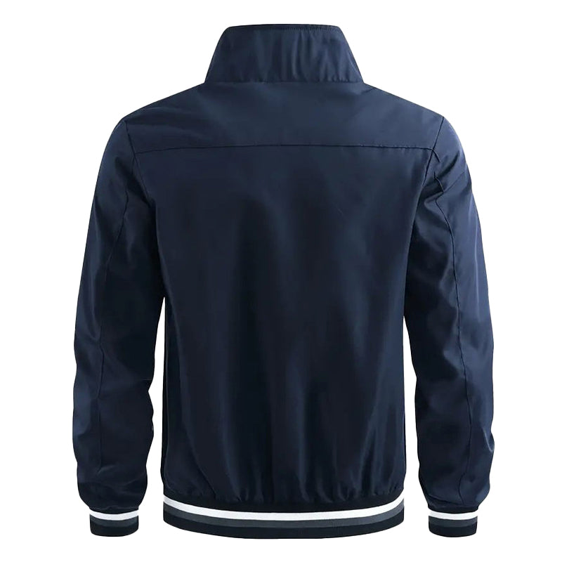 Herren Windbreaker Stehkragen Jacke - IdealeKleiden