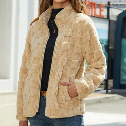 Weiche Fleecejacke Kurz Damen - IdealeKleiden