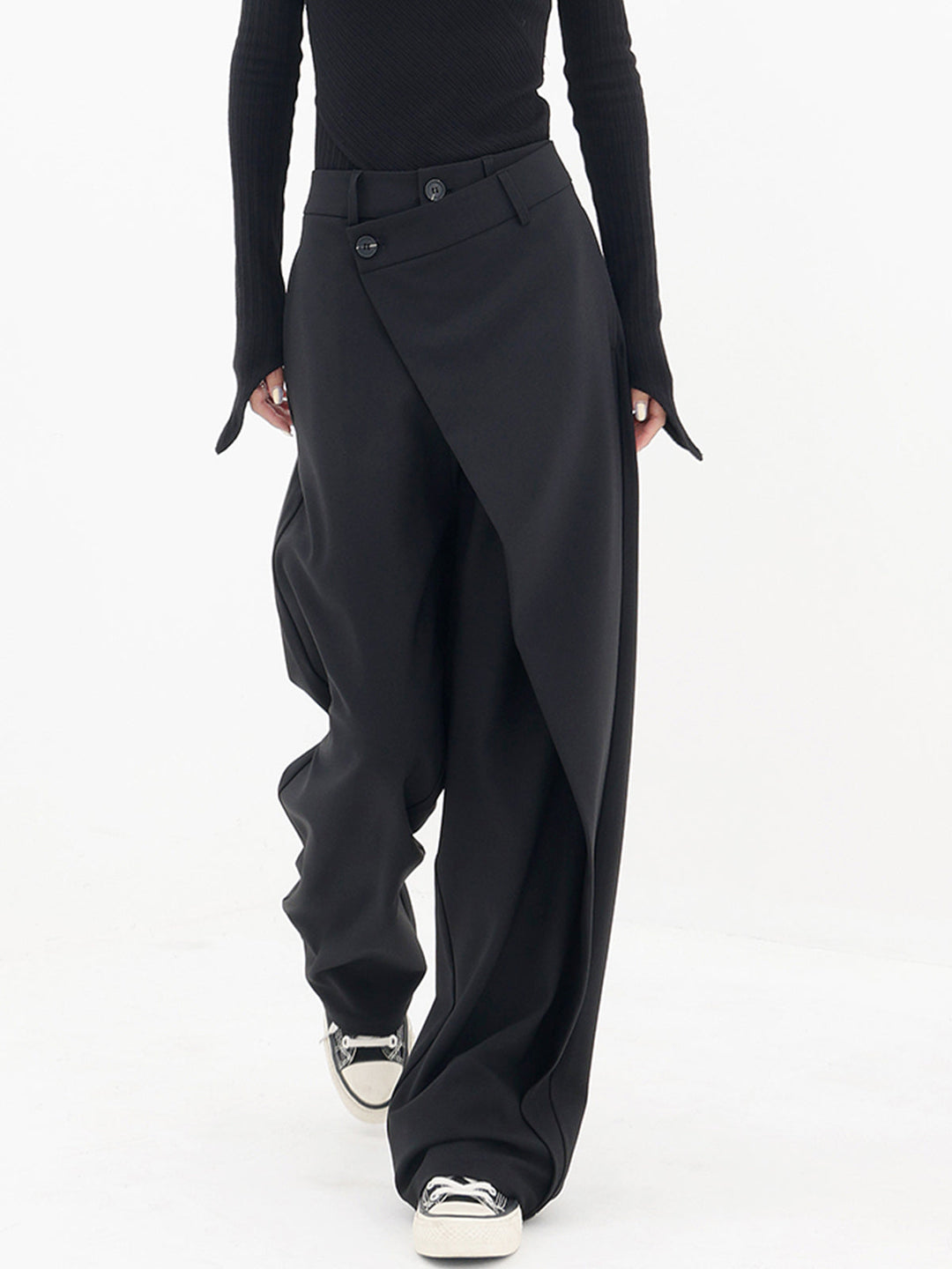 Asymmetrische Frauenhosen Weite Bein