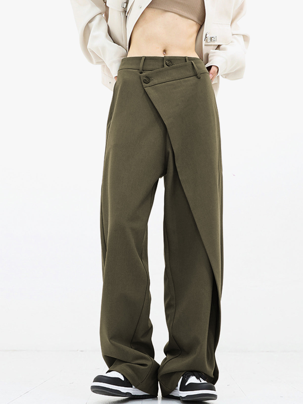 Asymmetrische Frauenhosen Weite Bein