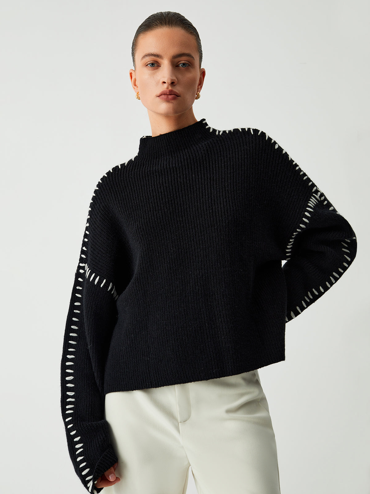 Modische Strickpullover Frauen Elegante Designs