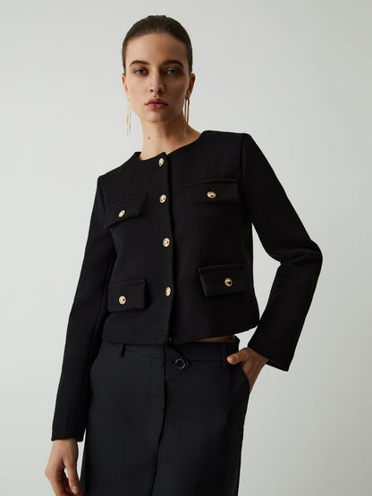 Stilvolle Tweed-Jacke Damen - IdealeKleiden