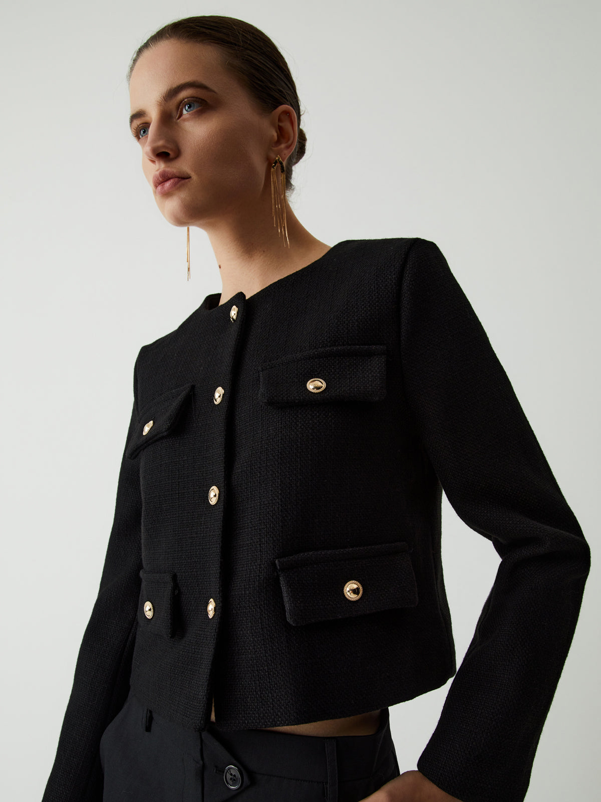 Stilvolle Tweed-Jacke Damen