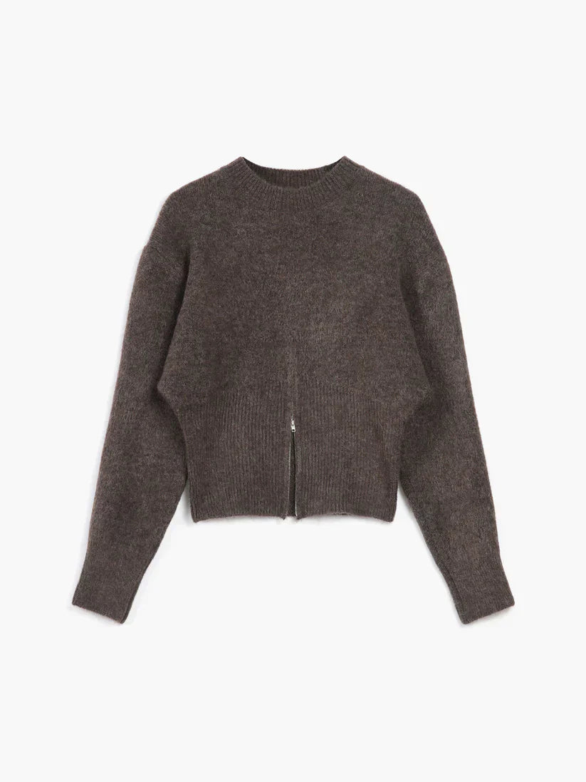 Damen Pullover Mit Halbzipper Modern Design