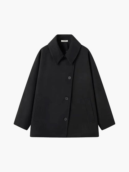 Oversize Damenmantel Knöpfe - Trendiger Wintermantel