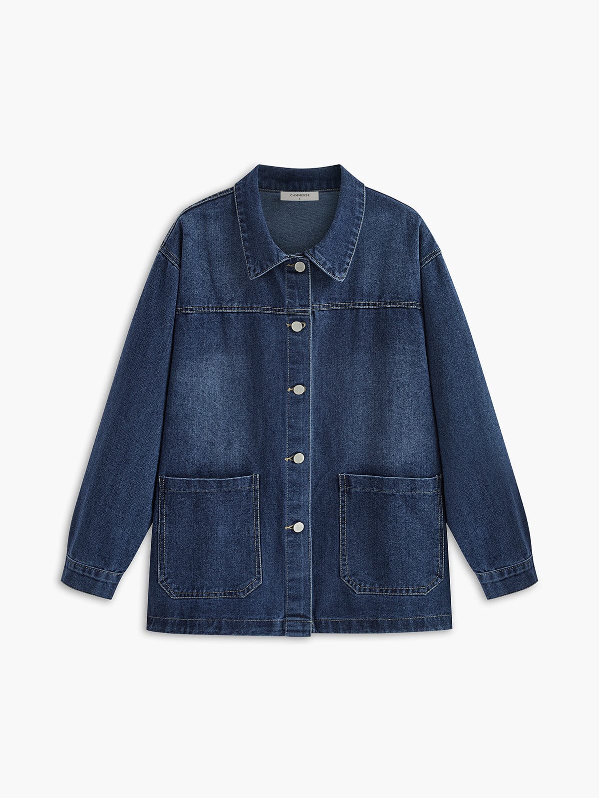Übergröße Denim Jacke Lässig Trendy - IdealeKleiden