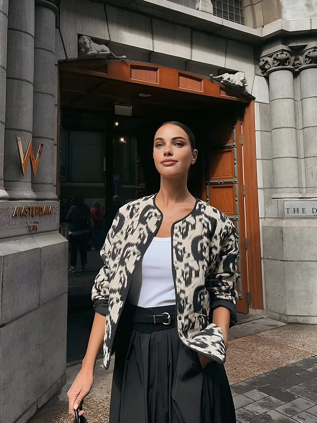 Trendige Animal Print Jacke Mutiger Style - IdealeKleiden
