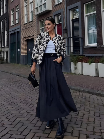 Trendige Animal Print Jacke Mutiger Style