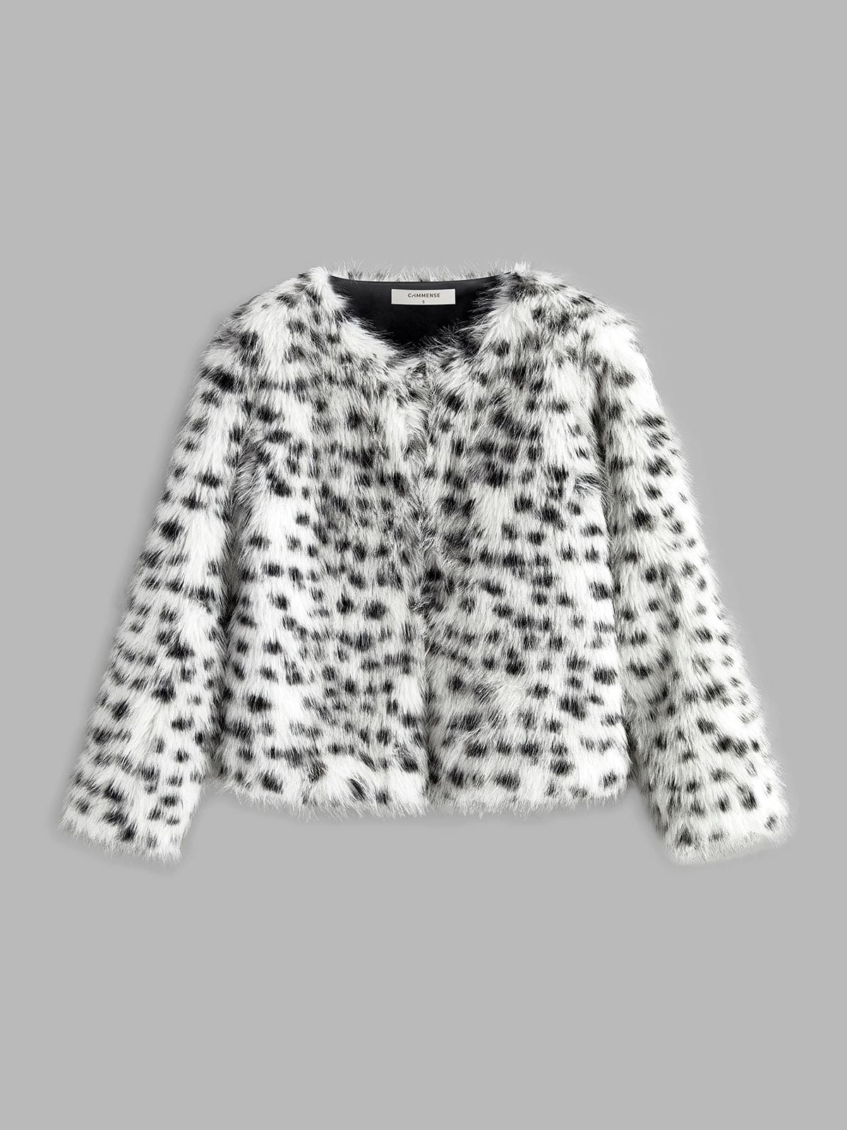 Kunstfelljacke Leoparden Muster Weich & Stilvoll