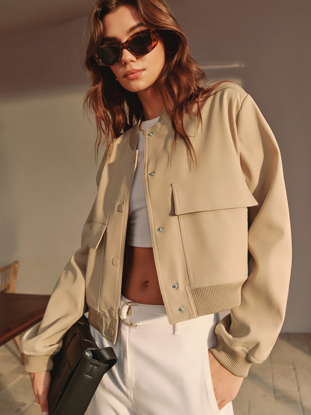 Praktische Halsjacke Taschenjacke