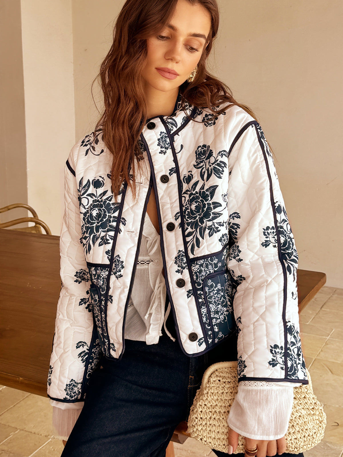 Gemütliche Bedruckte Jacke Modern Design