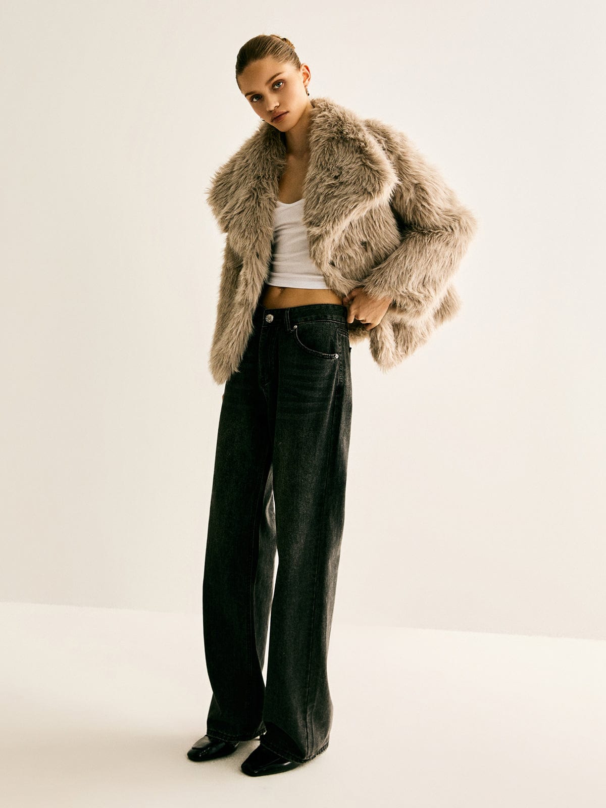 Kunstfelljacke Elegant Warm Damen - IdealeKleiden