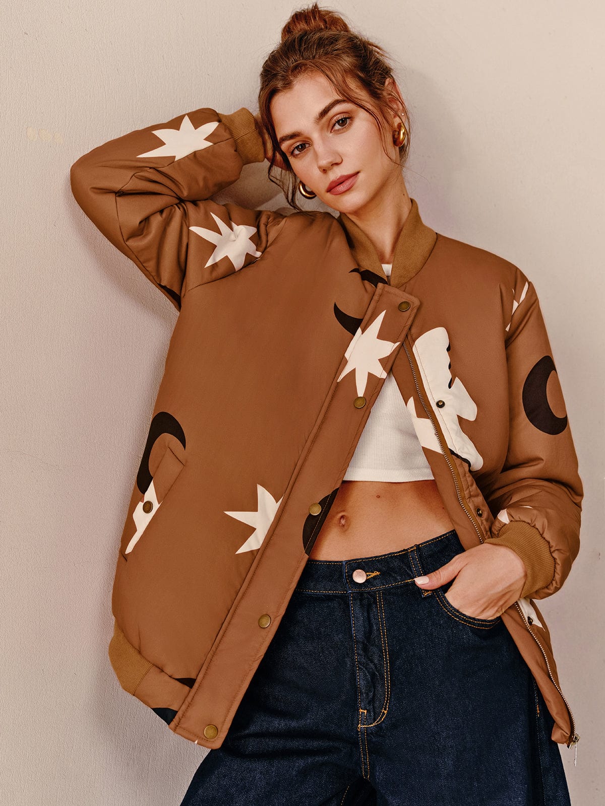 Große Bomberjacke Stadtstil Modern & Trendy
