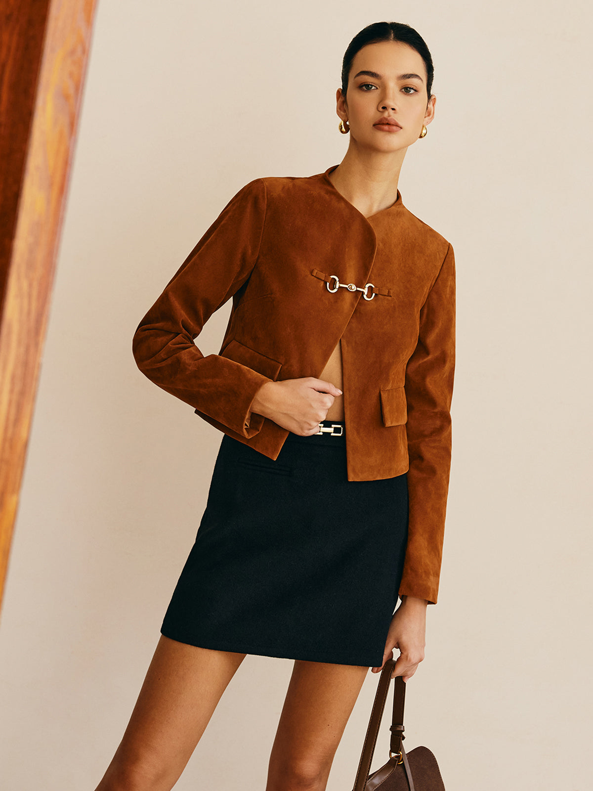 Stilvolle Suede Jacke Damen