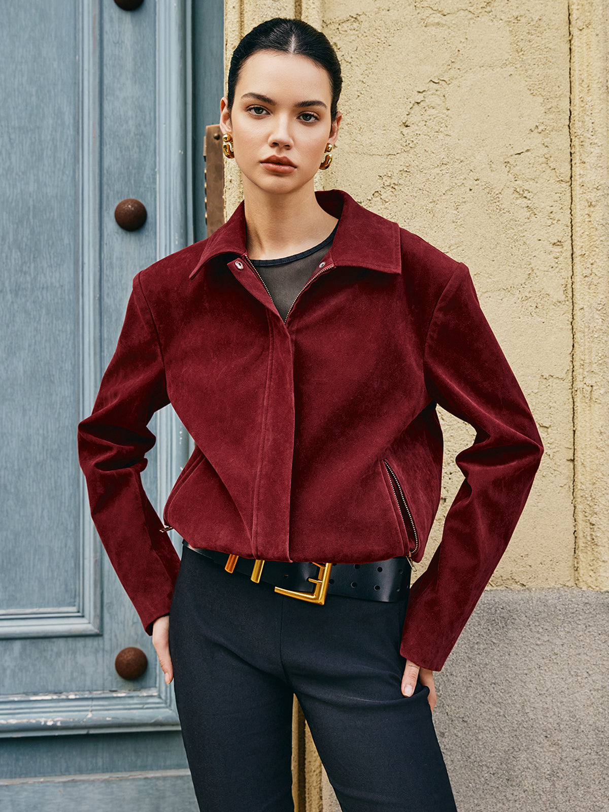 Tasche Leder Revers für Damen
