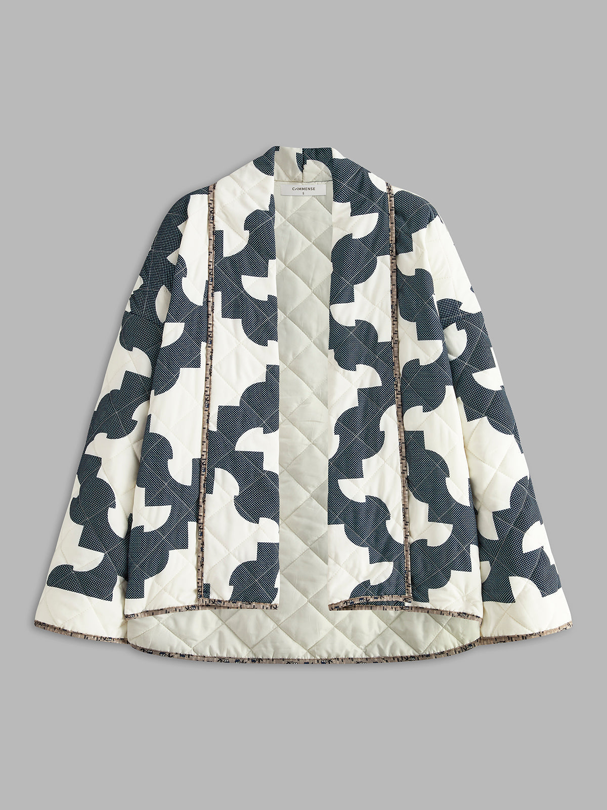 Stylische Winterjacke Blockprint Warm