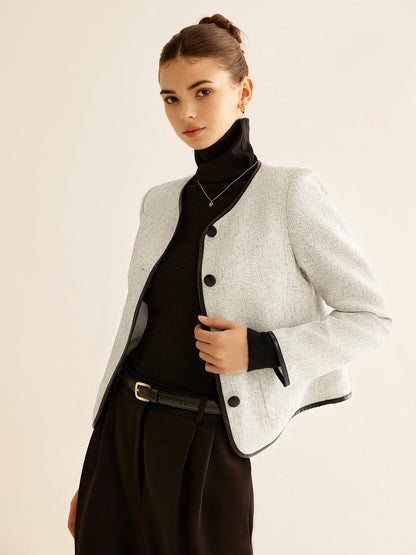 Modische Kontrastjacke Damen