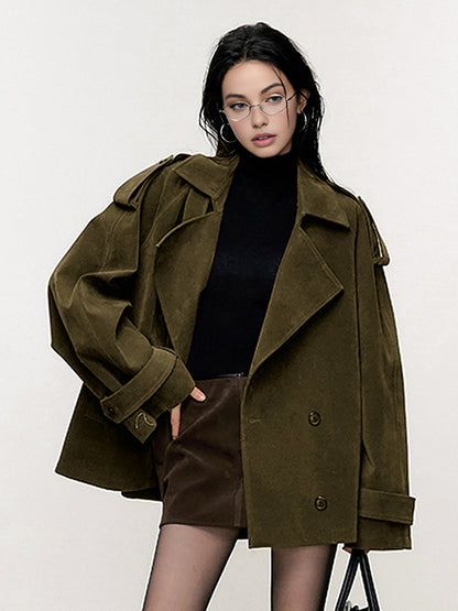 Lederjacke Frauen Trendy Casual