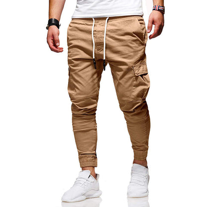 Slim Fit Cargo Hosen Elastisch Mehrfach Taschen - IdealeKleiden