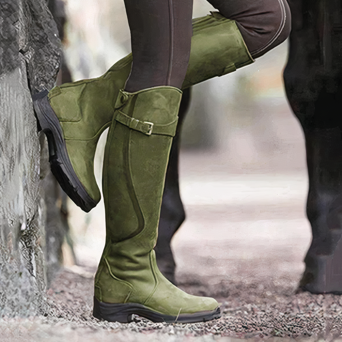 Wasserdichte Damenstiefel Elegant Schwarz