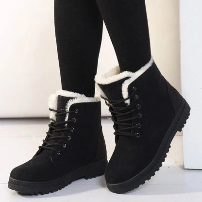 Damen Winterstiefel Schnürschuhe Schneeboot