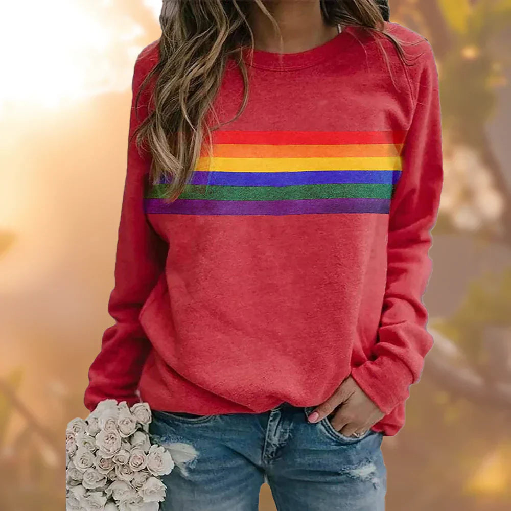 Weicher Pullover Regenbogen Design - IdealeKleiden