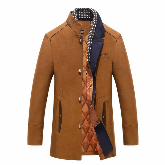 Herren Wintermantel Warm Wolle - IdealeKleiden