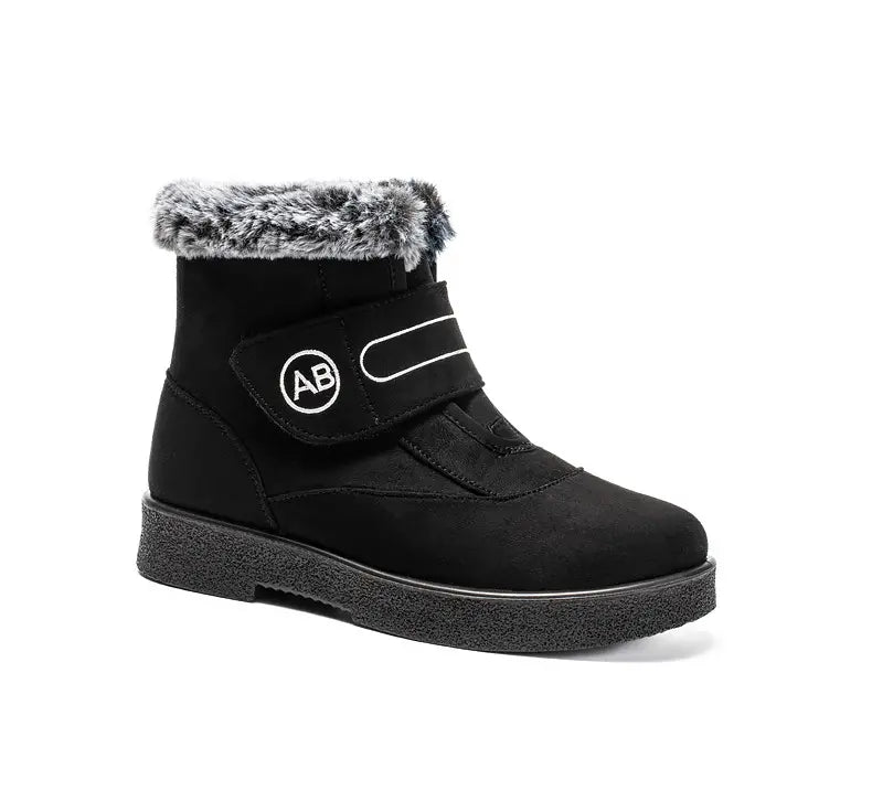 Warmes Schneestiefel Damen Kaninchenfell Isoliert