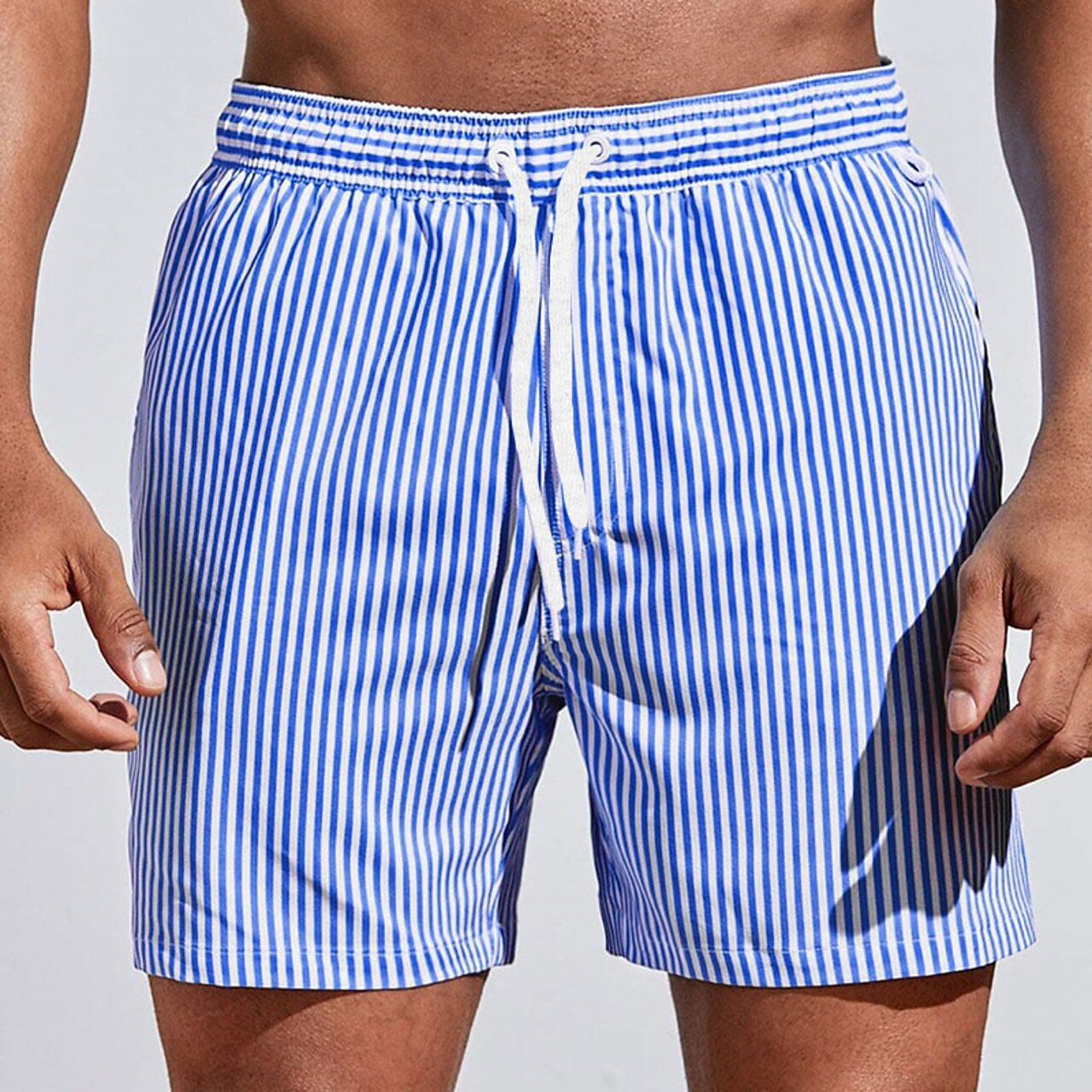 Herren Badeshorts Streifen Elastisch Strand