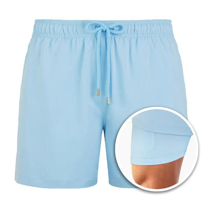 Herren Boardshorts Zweilagig Elastisch