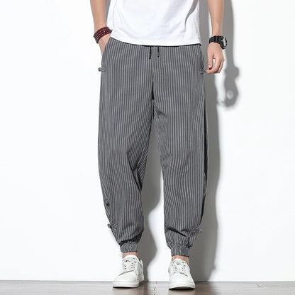 Bequeme Herren-Jogger Pants Streifen-Effekt