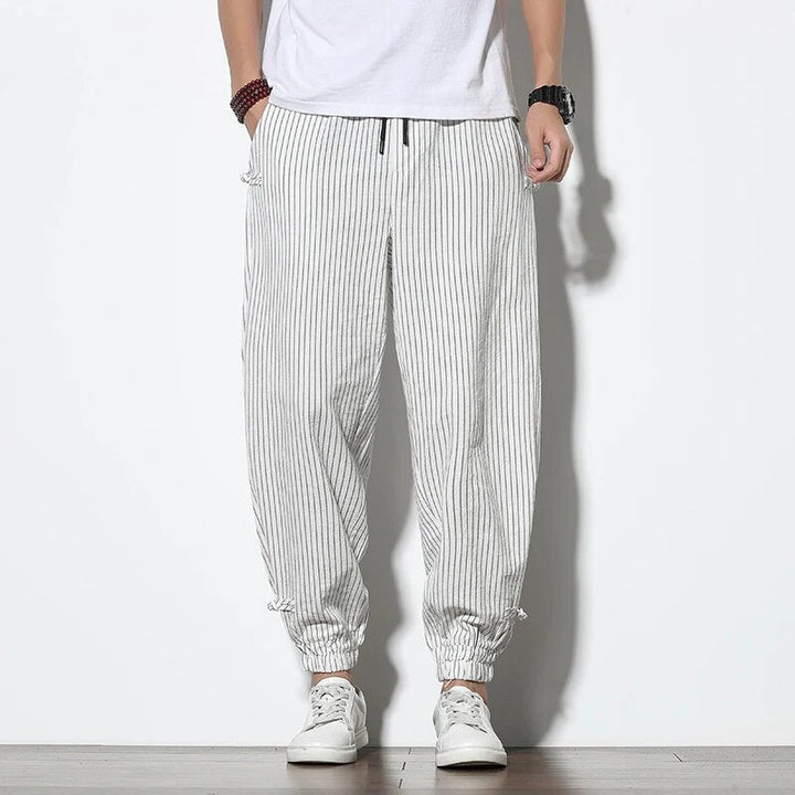 Bequeme Herren-Jogger Pants Streifen-Effekt