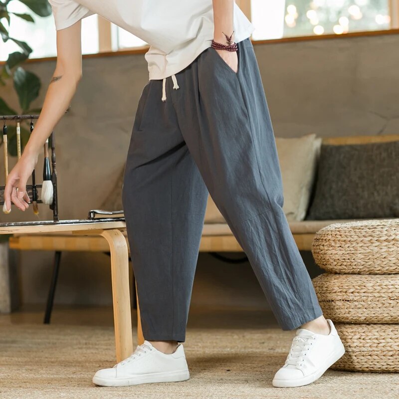 Bequeme Leinenhosen Herren Locker Sitz