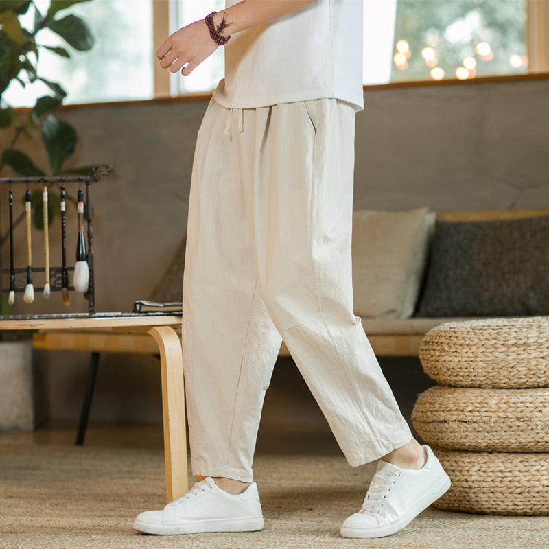 Bequeme Leinenhosen Herren Locker Sitz