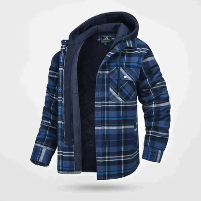 Denny - Winterjacke Karo Muster - IdealeKleiden