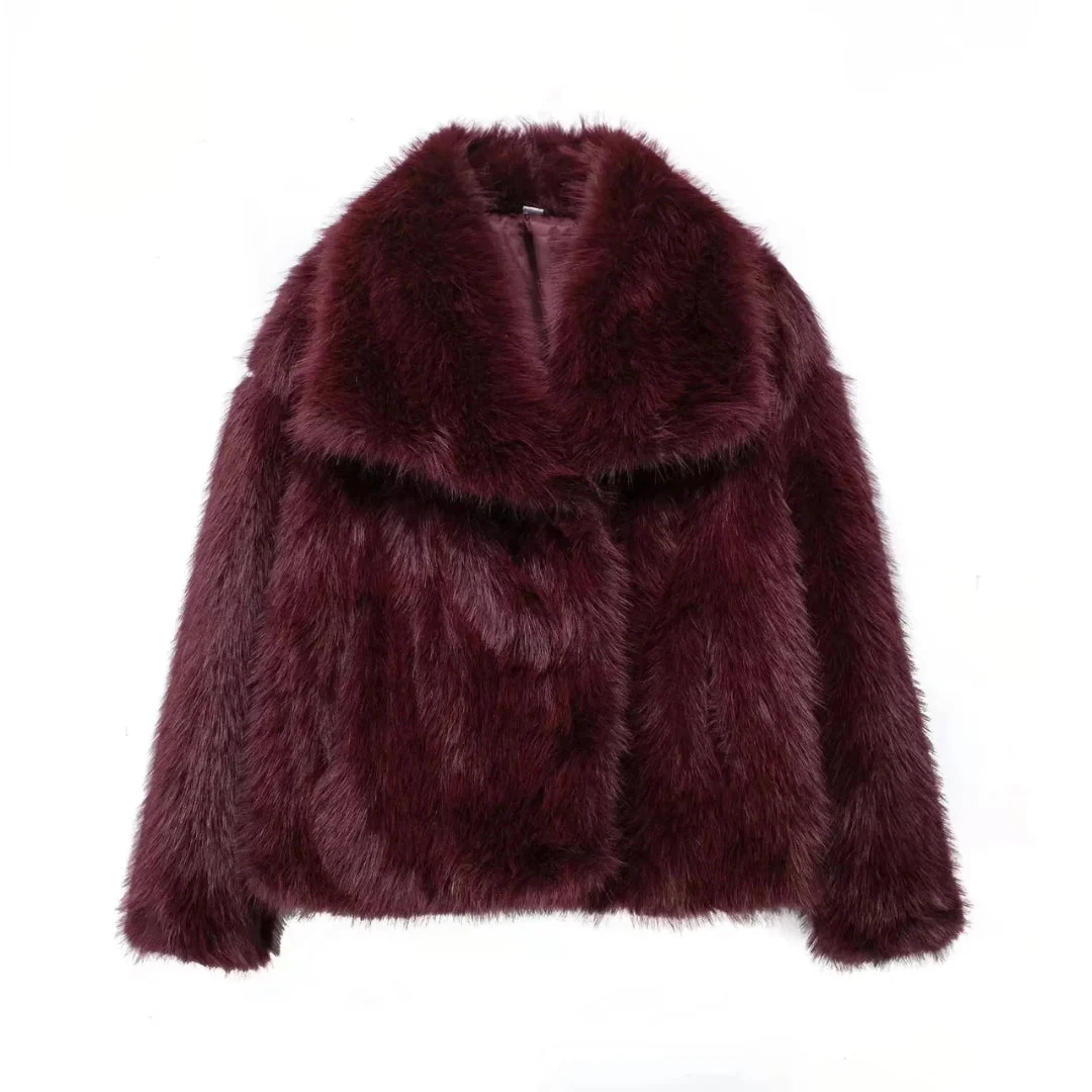Elegante Damenjacke Faux Pelz