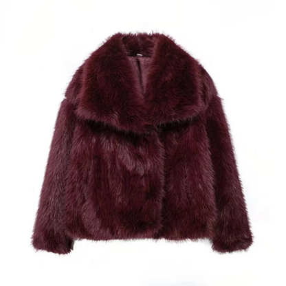 Elegante Damenjacke Faux Pelz